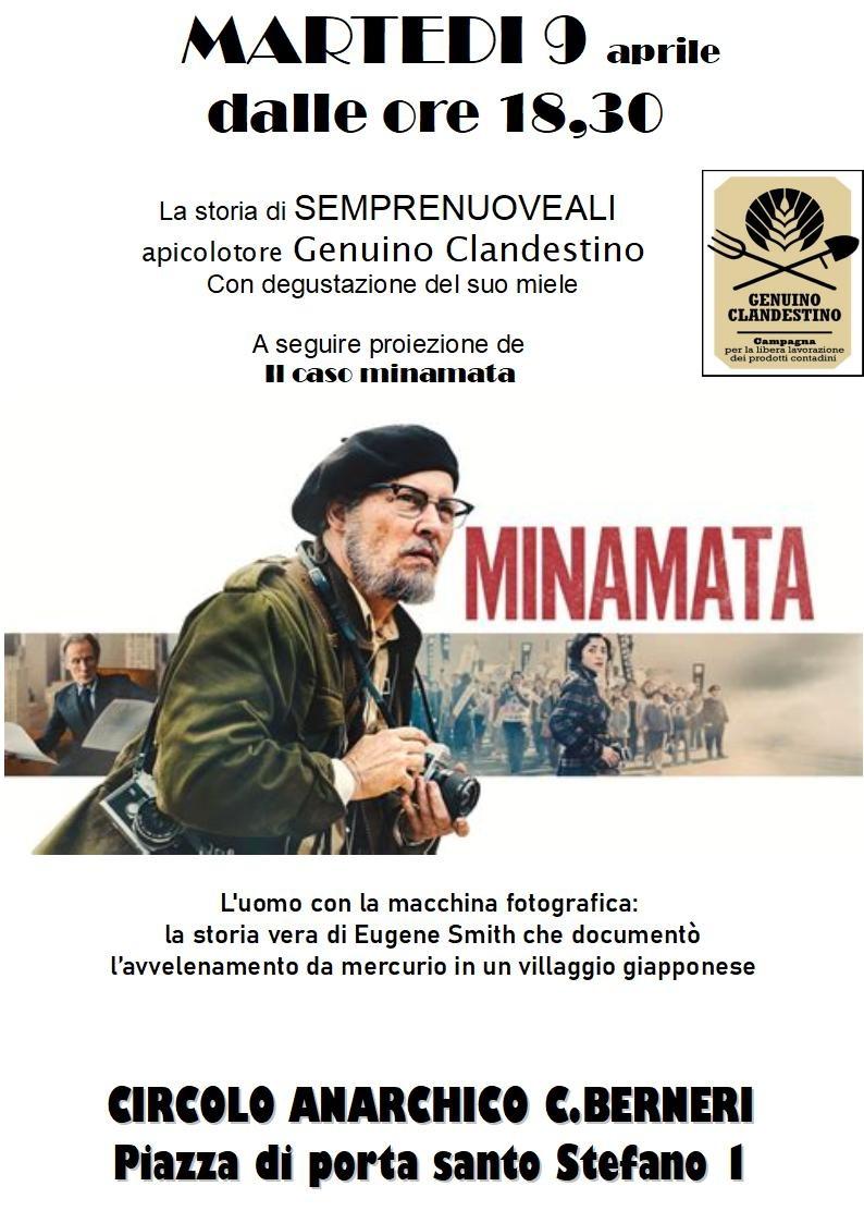 Presentazione di “Semprenuoveali”, apicoltore Genuino Clandestino, e proiezione de “Il caso minamata”, a cura del Cineforum Mondo Nuovo e dello Spaccio Popolare Autogestito