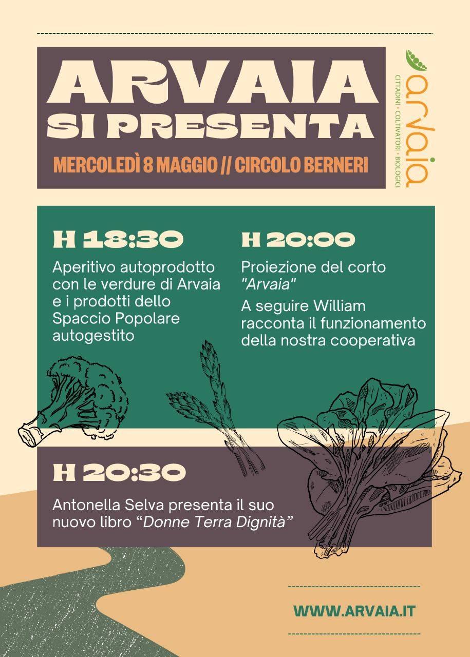 Presentazione della CSA Arvaia e presentazione del libro “Donne Terra Dignità” con l’autrice Antonella Selva