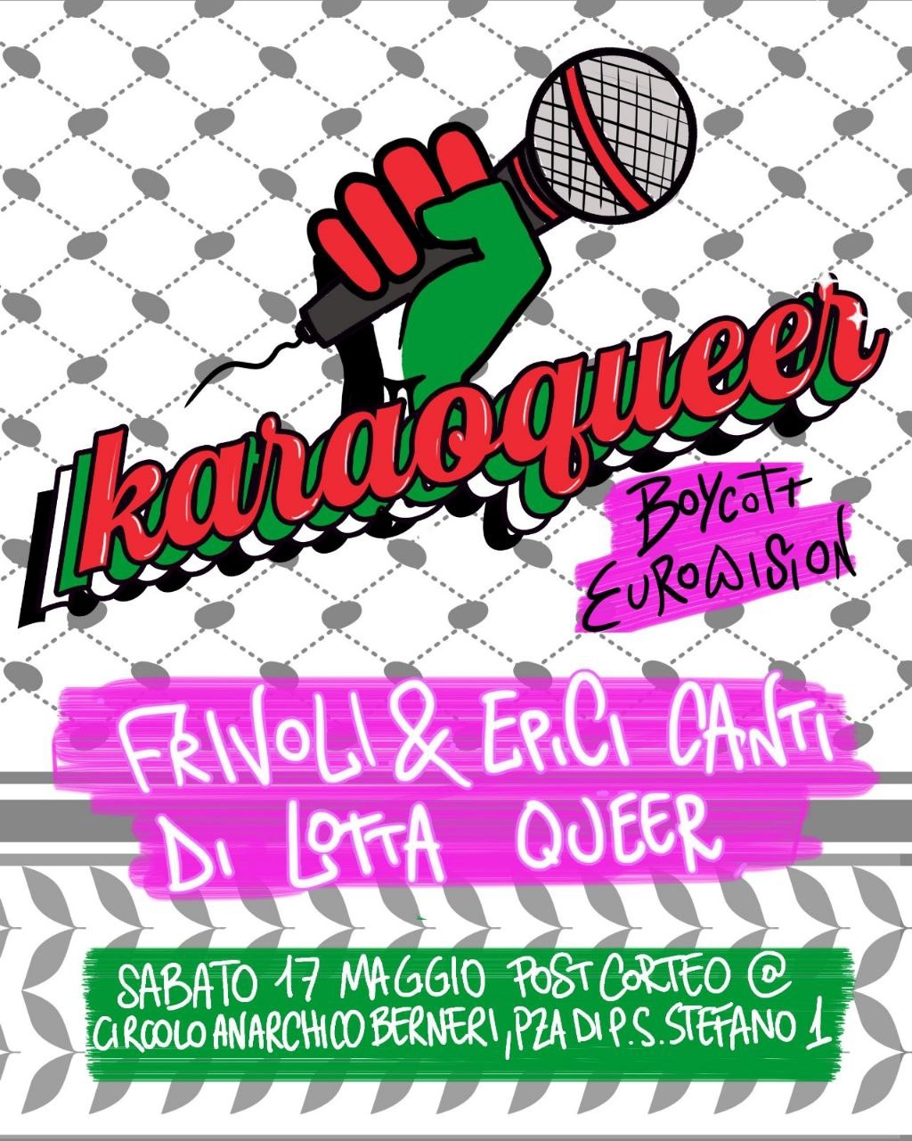 Sabato 17/5 – Karaoqueer – Giornata Internazionale contro OmoLesboBiTransfobia